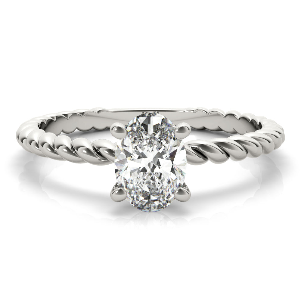 Eleanor Oval Diamond Solitaire Engagement Ring-VIRABYANI